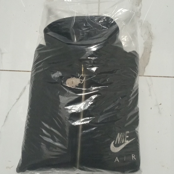 Mens Vintage Nike Air Varsity Wool Leather Jacket L - Picture 6 of 11